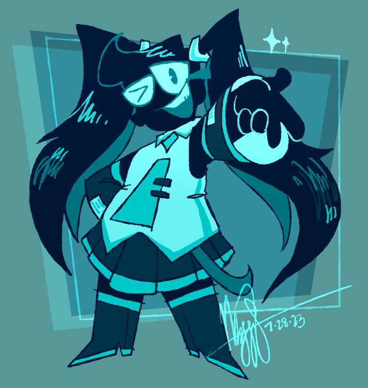 Aidan dressed up as Miku